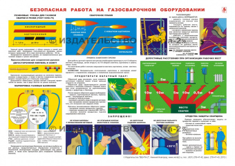 Безопасная работа на газосварочном оборудовании - плакат