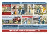 Безопасность жилого дома (пожарная безопасность, газ и газовое оборудование, действия при возникновении пожара) - комплект из 3 листов