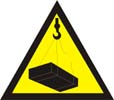 Опасно. Возможно падение груза, 20х20 см