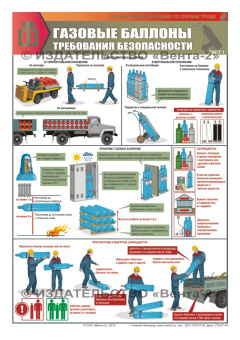 Газовые баллоны. Требования безопасности - комплект плакатов из 2 листов